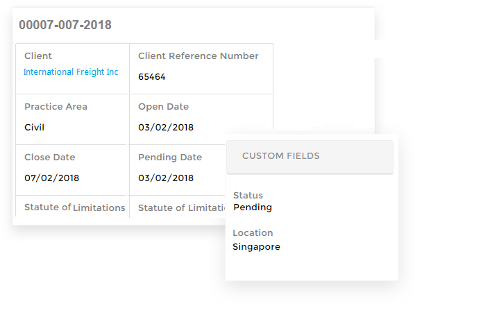 Legal Case Templates and Custom Fields