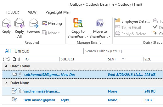 Save Emails Outlook