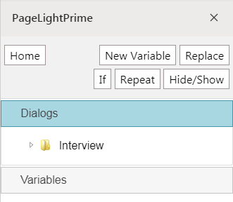 PageLightPrime Document Button Window