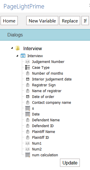 PageLightPrime Document New Dialog Box