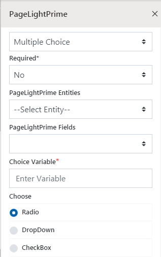 PageLightPrime Document Dropdown