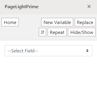 PageLightPrime Document New Variable