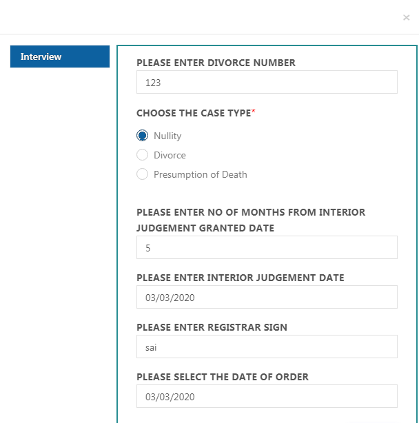 PageLightPrime Document Prompt Form