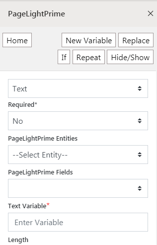 PageLightPrime Document TextFields