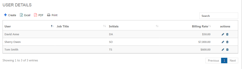 PageLightPrime Users Settings