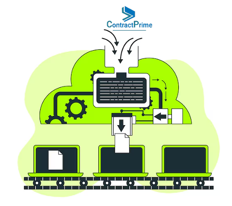 Automated workflows in contract management software