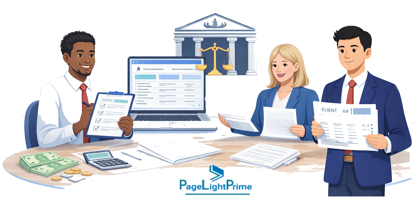 legal practice management platform with built-in accounting, cloud document storage