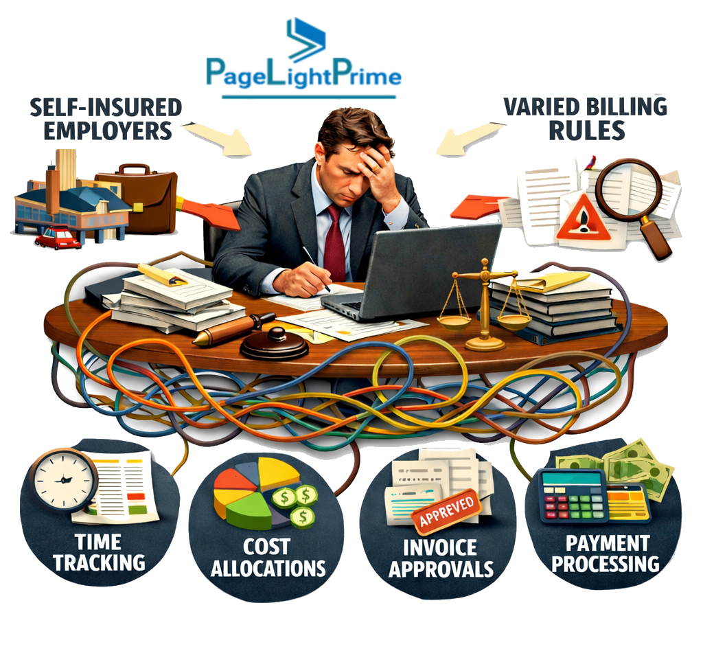 Different allocation methods in multi payor legal billing including percentage and time-based models