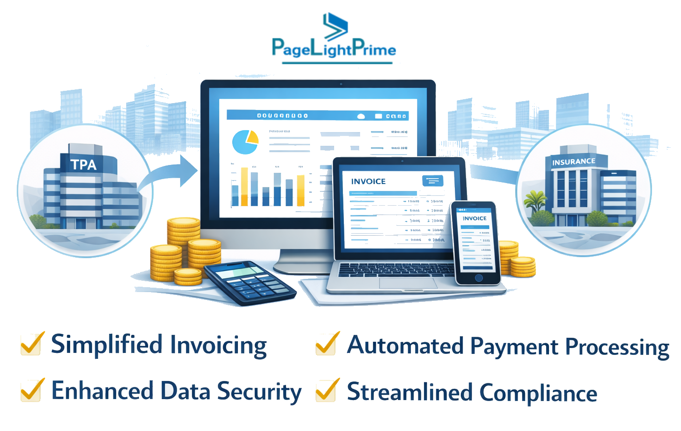 e-billing workflow with laptop displaying contract and proposal documents, automated processing, and structured LEDES data fields for law firm billing.