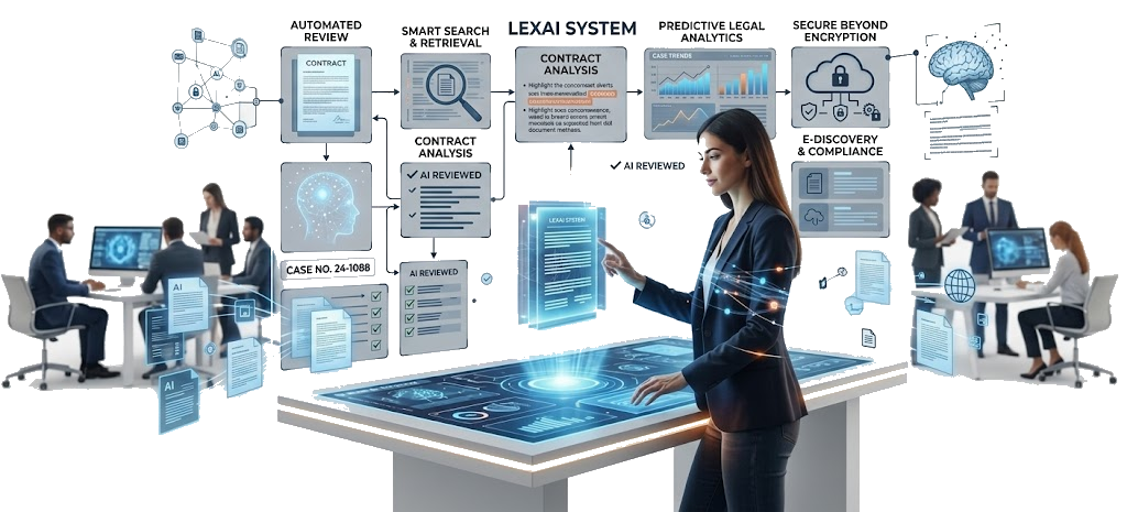“AI-powered legal document management helping attorneys find, summarize, and analyze legal documents