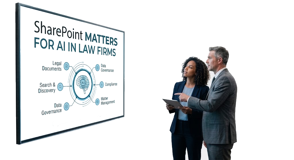 Screenshot example of Microsoft Purview sensitivity labels applied to confidential legal files in Microsoft 365.