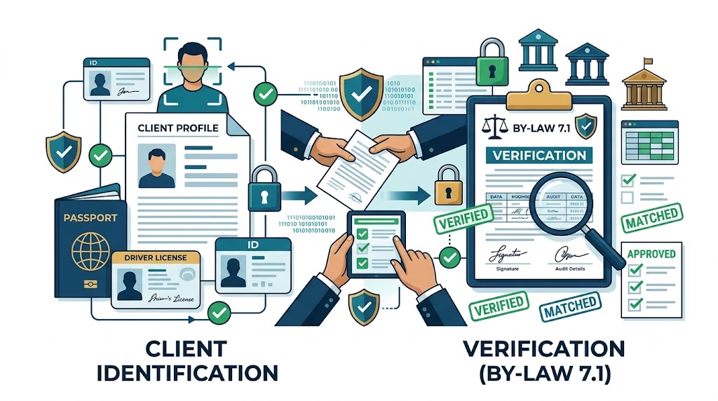 Client identification and verification under By-Law 7.1