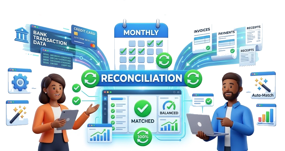 Law firm trust account bank reconciliation and transaction review