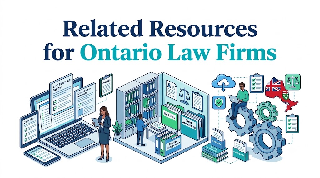 Related resources for Ontario law firms featuring trust accounting reconciliation